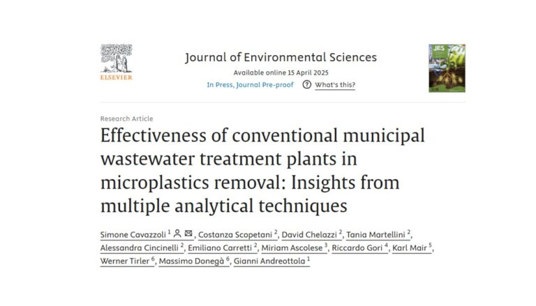 Rimozione di microplastica dalle acque reflue urbane: uno studio sull’efficienza degli impianti di depurazione