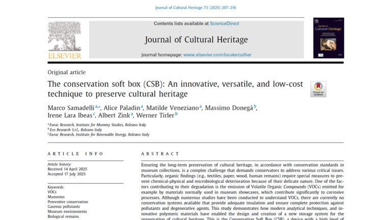 Conservation soft box and other tailor-made solutions for archaeological finds